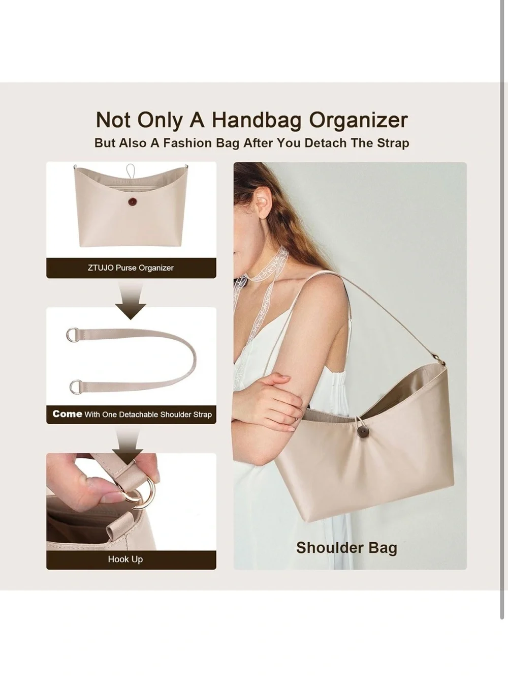 Purse Organizer Insert For Longchamp le pliage,Silky Touching LongChamp 1346/lb